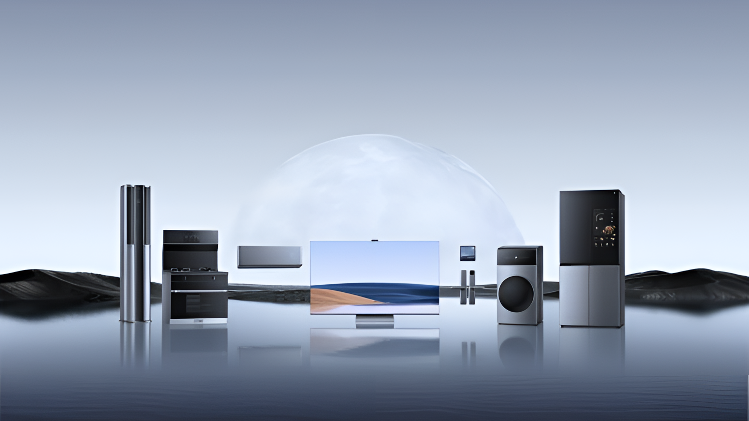 Modern kitchen appliances in a hero banner